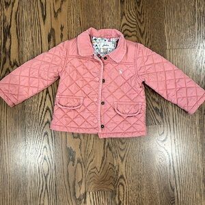 Joules pink quilted jacket
